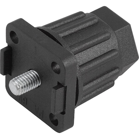 Kipp Machine Foot Adj For Aluminum Profiles A=40, D=40, D1=M08, H=45-65, H1=54-74, Plastic,  K0432.400808